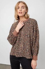 Rails Reeves Mountain Leopard Sweatshirt Medium M Pullover