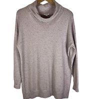 J.Jill Pure Jill Speckled Gray Long Turtleneck Super Soft Size Large