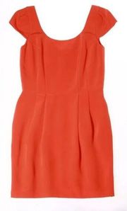 Jay Godfrey Orange Short Silk Dress Sz. 8