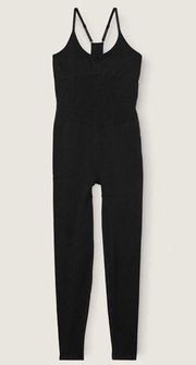 Victoria’s Secret PINK Active Black Seamless Workout Onesie Jumpsuit