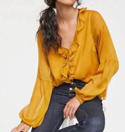 Anthropologie Sunday in Brooklyn Auberta Ruffled Blouse Size S