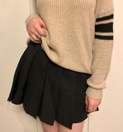 Black Pleated Mini Skirt