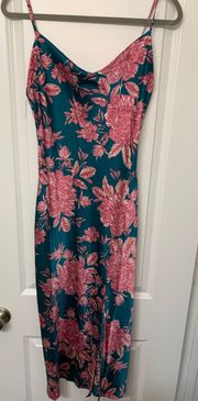 Silk Floral Dress