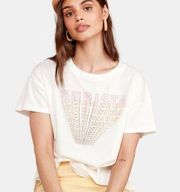 NWT MATE the Label White Organic Cotton "Turista" Max Boxy Crew Shirt - S