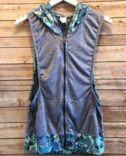 Maaji Malibu Creek Sleeveless Hoodie Vest Activewear Size Small NWOT