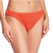 Orange Crochet Knit Los Cabos Hipster Beach Swim Bikini Bottoms NEW