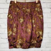 Max Mara to the max Brocade purple and gold Skirt