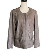 Vintage Christopher and banks, faux leather fancy stitch jacket