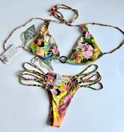 NWT Agua Bendita Lake Praia Top & Sophia Praia Bottom Multicolor Women's Small