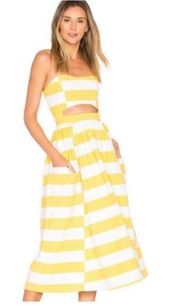 🎉HP🎉 Mara Hoffman yellow striped dress