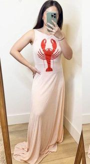 NWT Wildfox Shipwrecked Lobster Maxi Dress Beach Coverup Size Medium