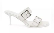 Alexander McQueen New Ivory/ Silver Size 37C New in Box Retail $1,090