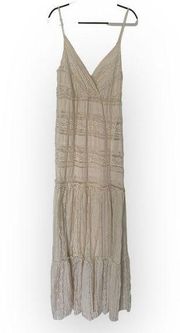 Willow & Clay Ivory Lace Maxi Dress, Small