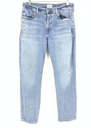 Citizens Of Humanity Ella Jeans Women's Sz 31 Mid Rise Slim Crop Light Wash READ