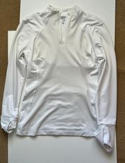 Runnners White Half-Zip