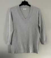 Wilfred Aritizia Devry Grey V-Neck Sweater Oversized Merino Wool Comfy Small