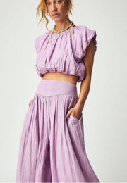 Kimberly Set in Purple *Crop Top Only* Size: Medium