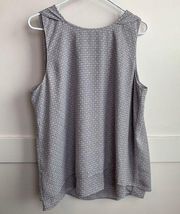 NWT Christopher & Banks Purple & Gray Patterned Sleeveless Blouse