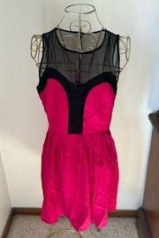 Parker pink and black dress