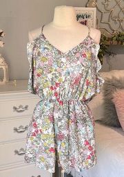 Ellie & Kate Floral Romper Womens Medium