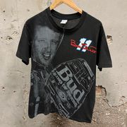 Vintage 90s NASCAR Bill Elliott AOP Print Racing Tee Single Stitch Medium M Car