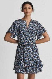 Reiss Lulu Ditsy Print Flippy Dress Size 4 NWT NO BELT