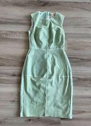 Bailey 44 XS Green Mint Leather Mini Dress