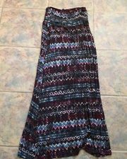 patterned maxi skirt from wet seal