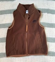 Brown Zip-Up Vest