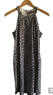 Karl Lagerfeld Floral Lace Eyelet Sleeveless Black/White Shift Dress in Size 2