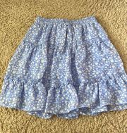 Floral Blue Skirt 