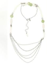 Lia Sophia Gray & Green Necklace