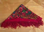 Vintage Red Shawl