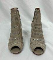 Nwt Rebecca Minkoff Mila Runway Studded Booties in Sand Size 8M