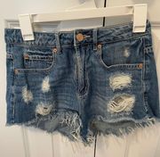 Garage Jean Ripped Shorts