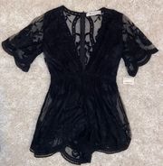 Black Lace Romper