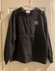 Champion Black Windbreaker Pullover