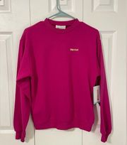 Marmot Women’s Pink NWT Twin Peaks Crewneck Sweatshirt size XS