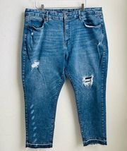 A.N.A. High Rise Straight Denim Distressed Jeans 22W