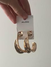 Gold Twisted Hoop Earrings