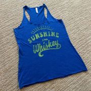 Bella Canvas Sunshine and Whiskey Blue Tank Top