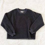 grey sherpa Crewneck sweater pullover