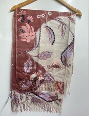 Nordstrom wool cashmere floral scarf floral neutral colors women’s accessories