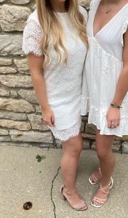 white lace dress