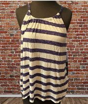 SPLENDID Knit Striped Strapless Tank Top - Size Large