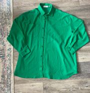 Green Button Down