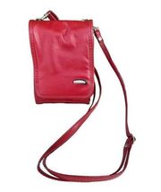 Travelon red crossbody travel handbag