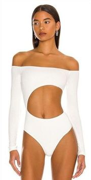 Superdown Kassie Cut Out Bodysuit in White