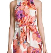 YUMI KIM White & Pink Chelsea Floral Sleeveless Shorts Romper Racerback X-Small