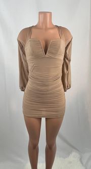 Tan/Beige Mini Dress